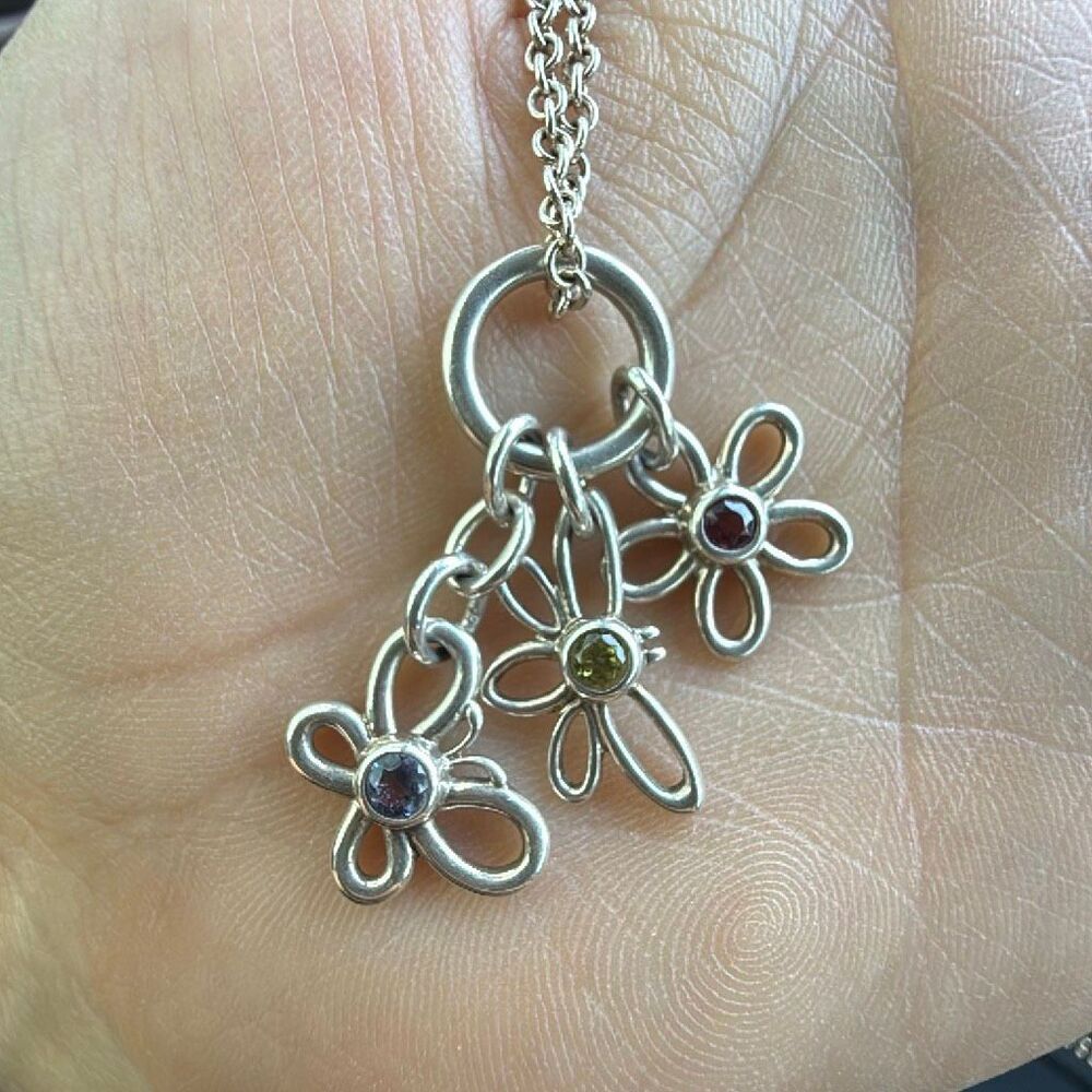 Retired authentic Tiffany and co Dragonfly Flower Butterfly Necklace